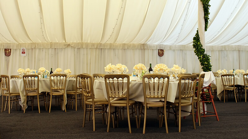 Event Seating in large canopy Gazebo
